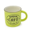 Kit Xícara de Café Cafezinho 120ml Coloridas Frases 2 Peças:VERDE - 3