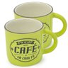 Kit Xícara de Café Cafezinho 120ml Coloridas Frases 2 Peças:VERDE - 1