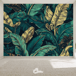Papel de Parede Painel Folhas Tropical - 2