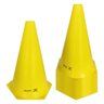 Cone de Marcação de Plástico Flexível - 24cm - Kit com 12 - Amarelo - Muvin - 1