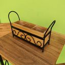 Ver imagem 3 de Porta Talher em Ferro e Madeira Sudete Rústico