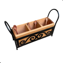 Ver imagem 1 de Porta Talher em Ferro e Madeira Sudete Rústico