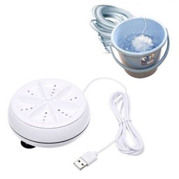 Mini Maquina Lava Roupas Panos no Balde USB Portátil Lavadoura Rotativo - 10