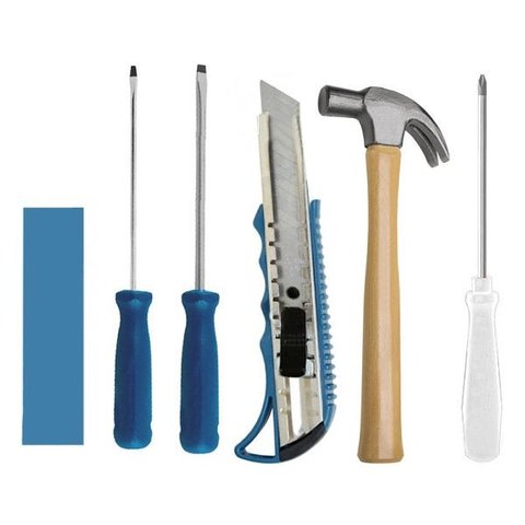 Jogo de Ferramentas de Uso Geral com 06 Peças Diamante Azul