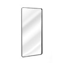 Ver imagem 2 de Espelho Corpo Inteiro Retangular com Moldura em Alumínio Preto 120x60cm