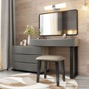 Ver imagem 6 de Espelho Corpo Inteiro Retangular com Moldura em Alumínio Preto 120x60cm