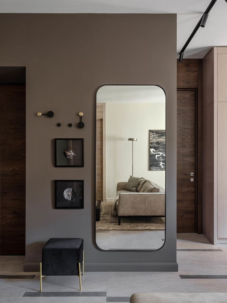 Espelho Retangular Moldura Banheiro Quarto Sala 120x60 Cores:Preto - 7