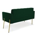 Ver imagem 6 de Sofá Namoradeira 2 Lugares Pé Ferro Dourado Elisa Bouclê Verde D03 - D'Rossi