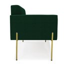 Ver imagem 5 de Sofá Namoradeira 2 Lugares Pé Ferro Dourado Elisa Bouclê Verde D03 - D'Rossi