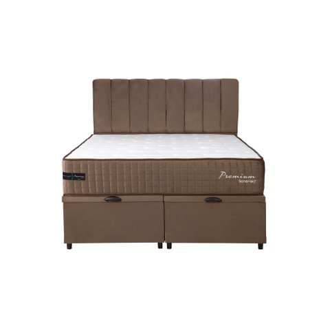 Kit Premium Box Baú Queen 1,58 - Marrom