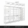 Closet Modulado Elora Ma410 com Sapateira Branco - Moveis Arapongas Branco - 2