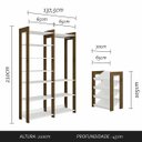 Ver imagem 2 de Closet Modulado Elora Ma910 com Sapateira Branco/ Cedro - M. Arapongas Cedro/branco