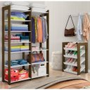 Ver imagem 1 de Closet Modulado Elora Ma910 com Sapateira Branco/ Cedro - M. Arapongas Cedro/branco