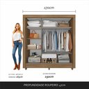 Ver mais imagens de Guarda-roupa Casal com Espelho 3 Portas 1 Gavetas Alice Boreal - Móveis Arapongas Boreal