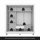 Ver imagem 2 de Guarda-roupa Casal com Espelho 3 Portas 1 Gavetas Alice Branco - M. Arapongas Branco