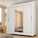 Ver imagem 1 de Guarda-roupa Casal com Espelho 3 Portas 1 Gavetas Alice Branco - M. Arapongas Branco