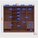 Ver imagem 4 de Guarda Roupa Daymond 8 Portas Ripado 100%mdf D Doro Móveis