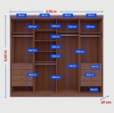 Ver imagem 4 de Guarda Roupa Daymond 8 Portas Ripado 100%mdf D Doro Móveis
