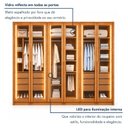 Ver imagem 5 de Guarda Roupa Casal 6 Portas com Vidro Reflecta e 6 Gavetas 100% MDF com LED Imperiale Premium