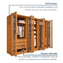 Ver mais imagens de Guarda Roupa Casal 6 Portas com Vidro Reflecta e 6 Gavetas 100% MDF com LED Imperiale Premium