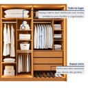Ver imagem 6 de Guarda Roupa Casal 6 Portas com Vidro Reflecta e 6 Gavetas 100% MDF com LED Imperiale Premium
