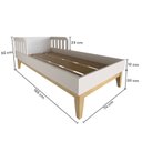 Ver imagem 3 de Cama Infantil com Pés em Pinus Milou Branco