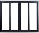 Ver imagem 1 de Vitro de Aluminio 4 Folhas sem Grade Linha Premium:1,20 X 2,00/preto