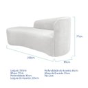Ver imagem 3 de Kit Divã Recamier Orgânico França 250cm Lado Esquerdo e Poltrona Amore Bouclé