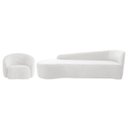Ver imagem 2 de Kit Divã Recamier Orgânico França 250cm Lado Esquerdo e Poltrona Amore Bouclé