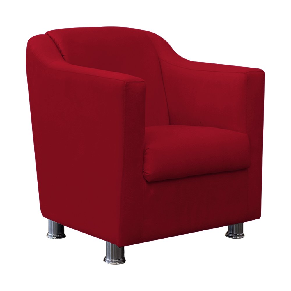 Mini Sofá Poltrona Infantil Tilinha Suede Vermelho - Majú Interiores - 2