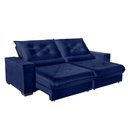 Ver imagem 2 de Sofá Retrátil e Reclinável 2,90m Suede Cancún Azul