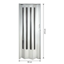 Ver imagem 4 de Porta Sanfonada de PVC Translucido 210cm x 60cm Plastporta Bcf Branco