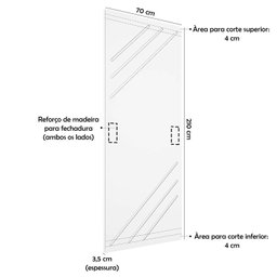 Porta de Madeira Frisada U.v 210cm X 70cm - R30k:imbuia - 2