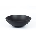 Ver imagem 1 de Cuba para Banheiros e Lavabos em Vidro 8 mm Redonda 35 cm:Preto Fosco