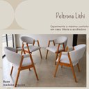 Ver mais imagens de Conjunto Leda Mesa Redonda 90cm MDF + 4 Cadeiras Estofadas em Linho Cinza-Claro