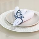 Ver imagem 4 de Kit de 6 Anéis para Guardanapos Árvore de Natal Prata
