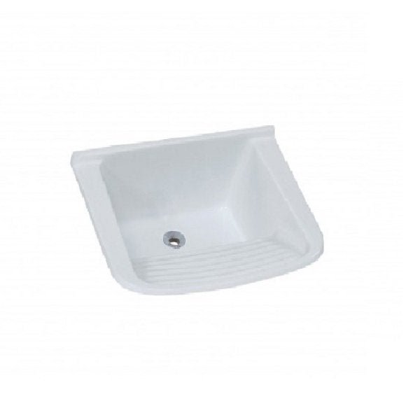 Tanque Simples Rorato de Mármore Sintético 55x41cm Gelo - 1