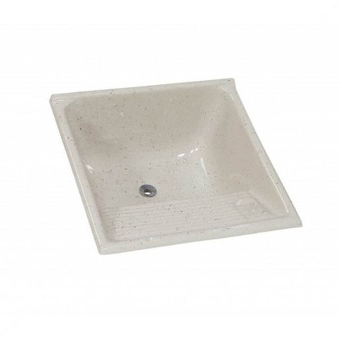 Tanque Mármore Sintético Granitado 62x62cm Bege Rorato