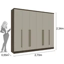 Ver imagem 4 de Guarda-Roupa Casal 6 Portas 8 Gavetas Sevilla Tcil Móveis