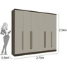 Guarda-Roupa Casal 6 Portas 8 Gavetas Sevilla Tcil Móveis - 4