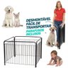 Cercadinho Pet dobrável móvel para segurança de cachorros e filhotes - Preto - 3
