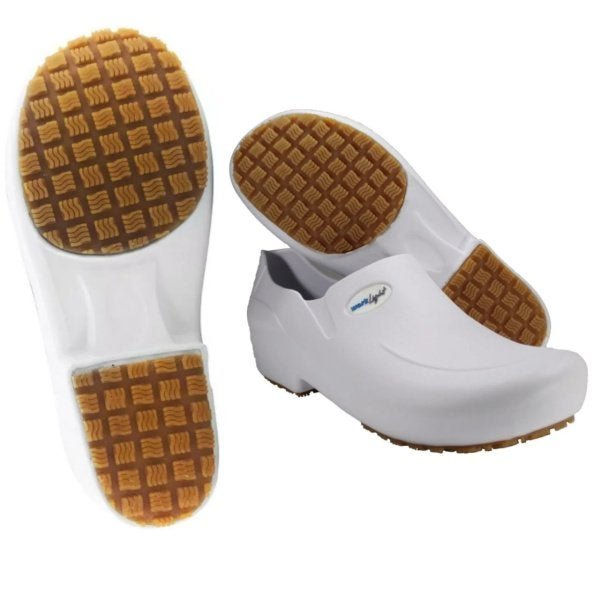 Sapato antiderrapante Impermeável work light Branco para limpeza ...