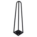 Ver imagem 5 de Kit 2 Pés de Metal 30 CM Hairpin Legs Mesa de Canto Rack e Puffs Preto Gran Belo Pés de Metal Hairpi