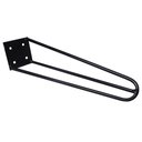 Ver imagem 6 de Kit 2 Pés de Metal 30 CM Hairpin Legs Mesa de Canto Rack e Puffs Preto Gran Belo Pés de Metal Hairpi