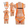Cinto Paraquedista Segurança Em Y Com Talabarte Duplo - Laranja - 3