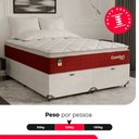 Ver imagem 5 de Cama Box Baú Queen + Colchão Comfort Class Pillow Top Vinho/suede Branco