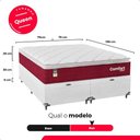 Ver imagem 4 de Cama Box Baú Queen + Colchão Comfort Class Pillow Top Vinho/suede Branco