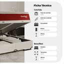 Ver imagem 3 de Cama Box Baú Queen + Colchão Comfort Class Pillow Top Vinho/suede Branco