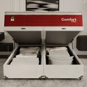 Ver imagem 6 de Cama Box Baú Queen + Colchão Comfort Class Pillow Top Vinho/suede Branco