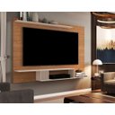Ver imagem 4 de Painel para TV de 55 Polegadas com Prateleiras Luxo - Freijó/Off White